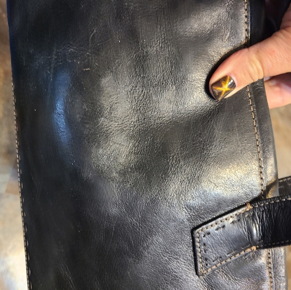 Fossil** black leather satchel - Picture 5 of 8